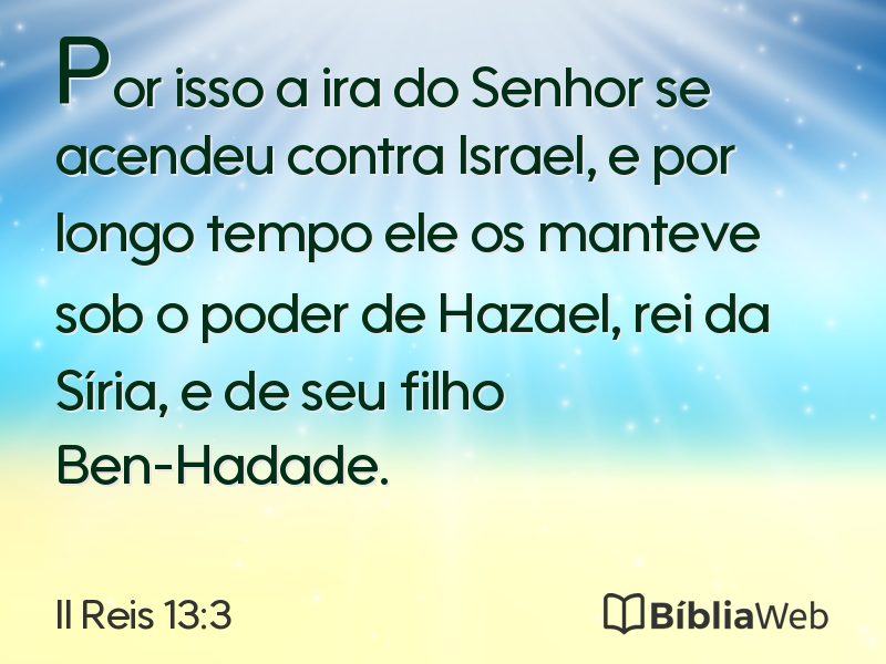 II Reis 13:3 em imagem para compartilhar