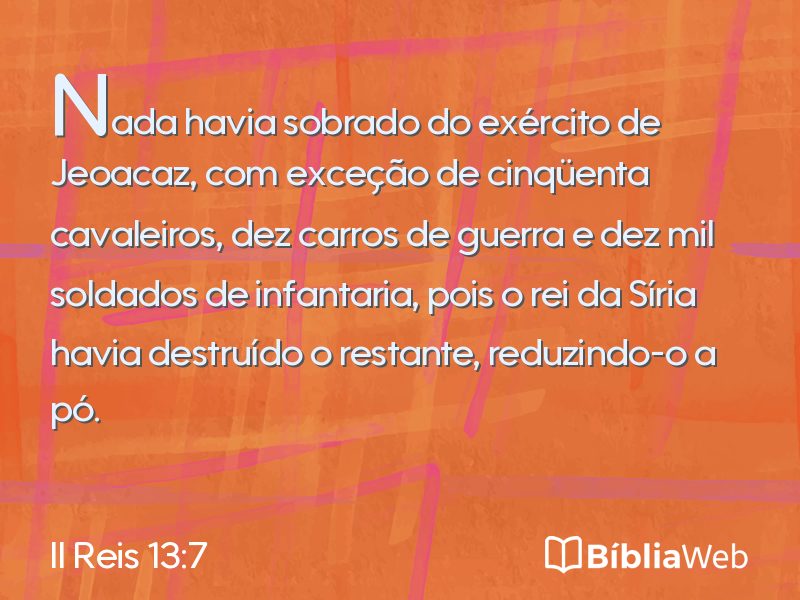 II Reis 13:7 em imagem para compartilhar