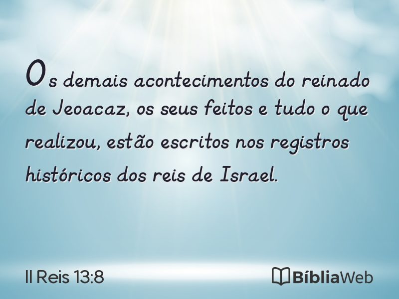 II Reis 13:8 em imagem para compartilhar