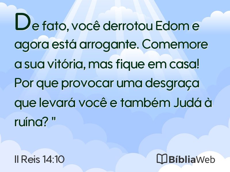 II Reis 14:10 em imagem para compartilhar