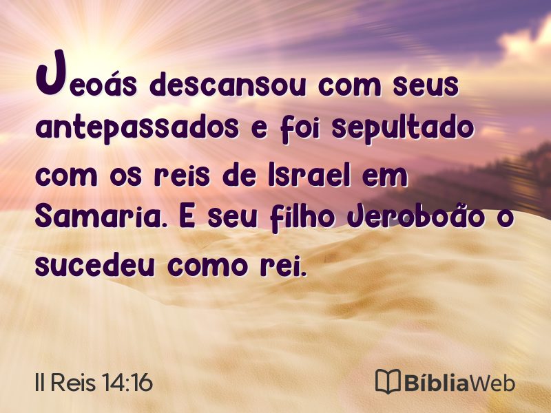 II Reis 14:16 em imagem para compartilhar