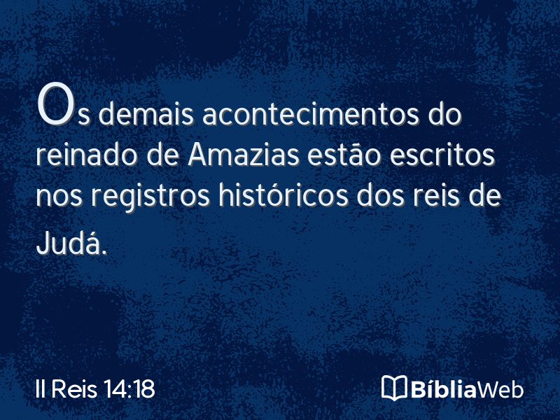 II Reis 14:18 em imagem para compartilhar