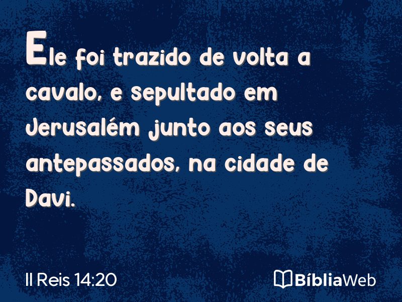 II Reis 14:20 em imagem para compartilhar