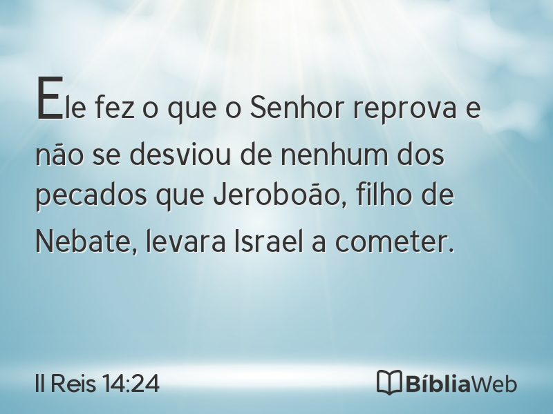 II Reis 14:24 em imagem para compartilhar