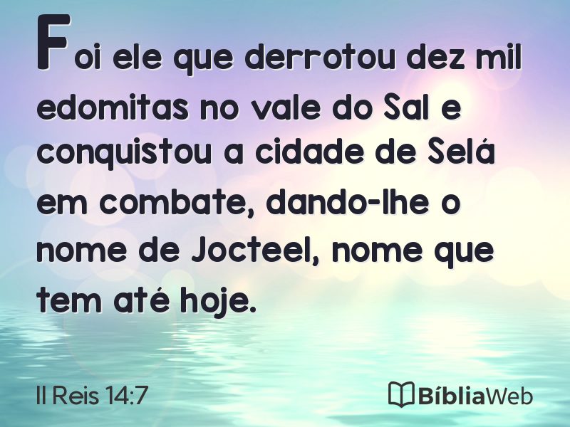 II Reis 14:7 em imagem para compartilhar