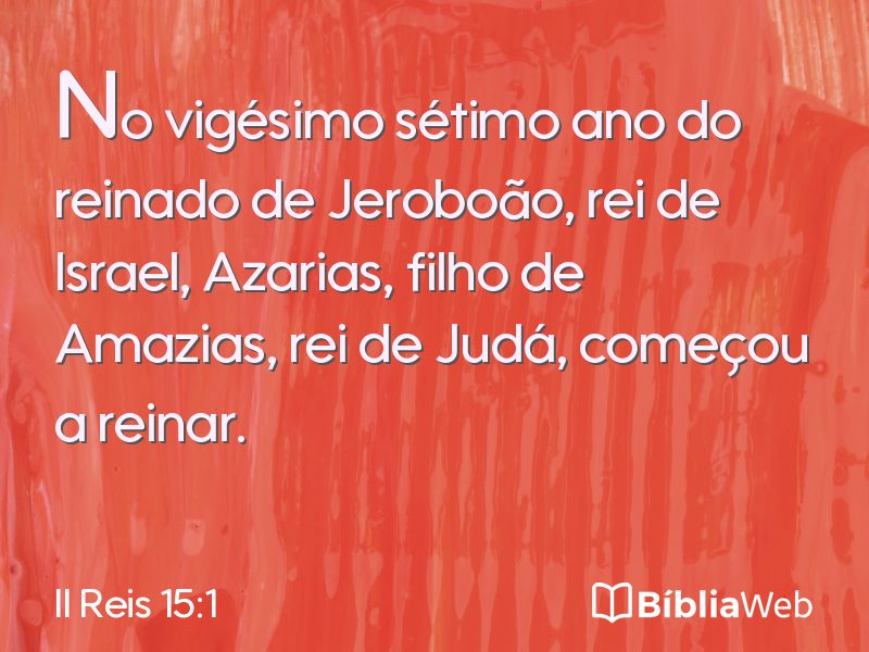 II Reis 15:1 em imagem para compartilhar