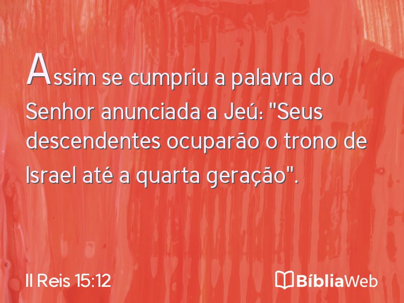 II Reis 15:12 em imagem para compartilhar