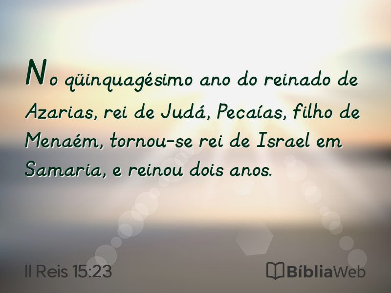 II Reis 15:23 em imagem para compartilhar