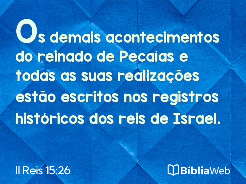 II Reis 15:26 em imagem para compartilhar
