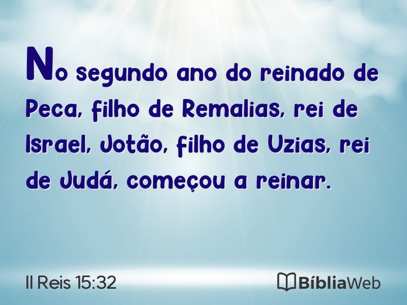 II Reis 15:32 em imagem para compartilhar