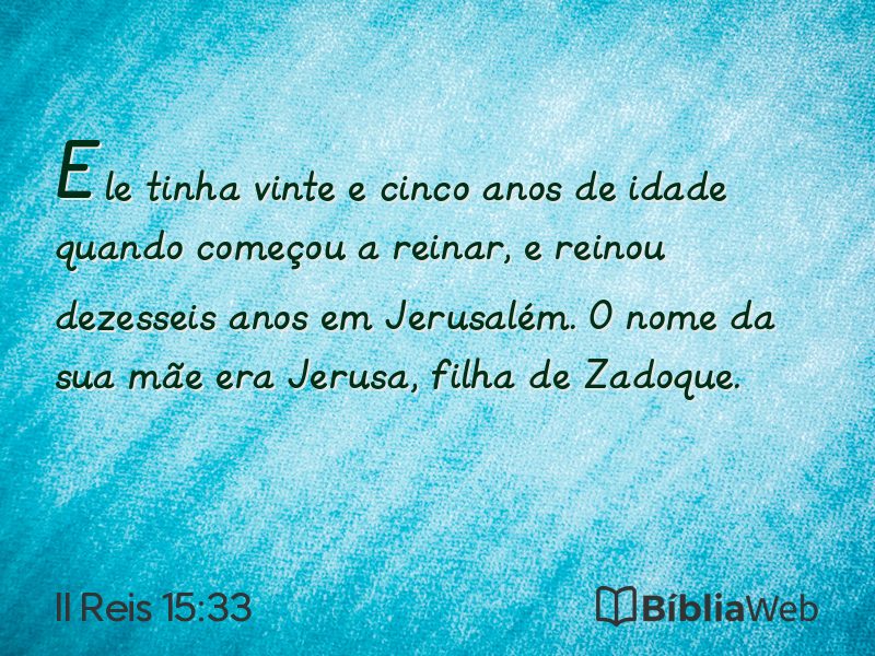 II Reis 15:33 em imagem para compartilhar