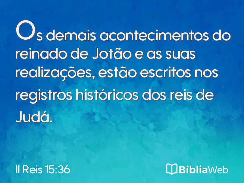 II Reis 15:36 em imagem para compartilhar