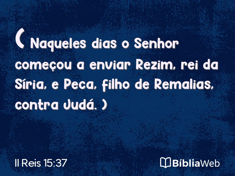 II Reis 15:37 em imagem para compartilhar