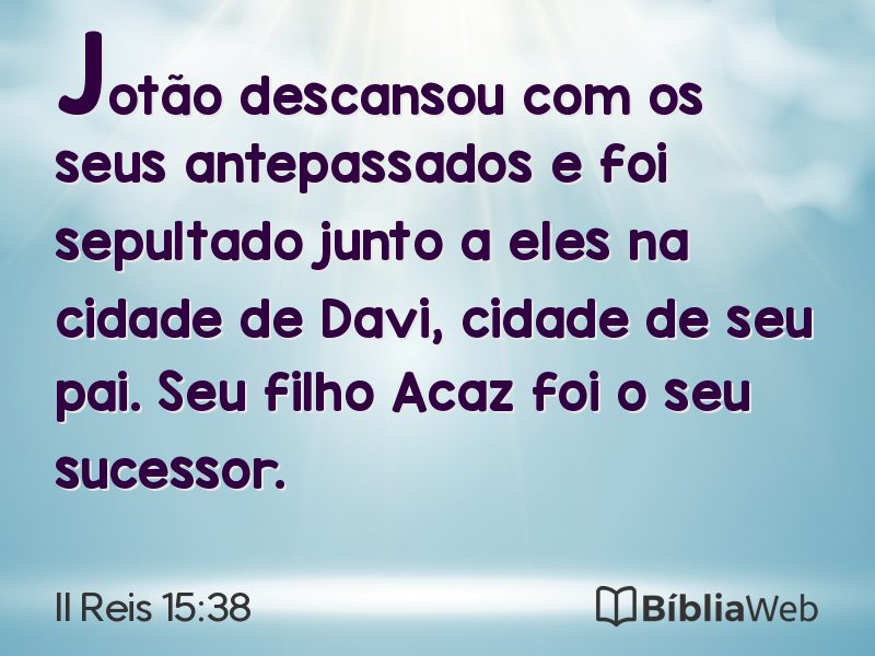 II Reis 15:38 em imagem para compartilhar