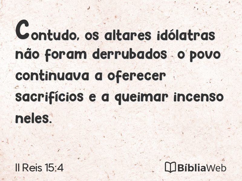 II Reis 15:4 em imagem para compartilhar