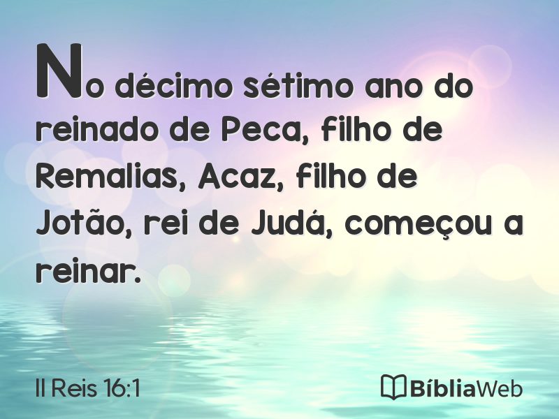 II Reis 16:1 em imagem para compartilhar