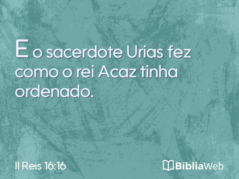 II Reis 16:16 em imagem para compartilhar