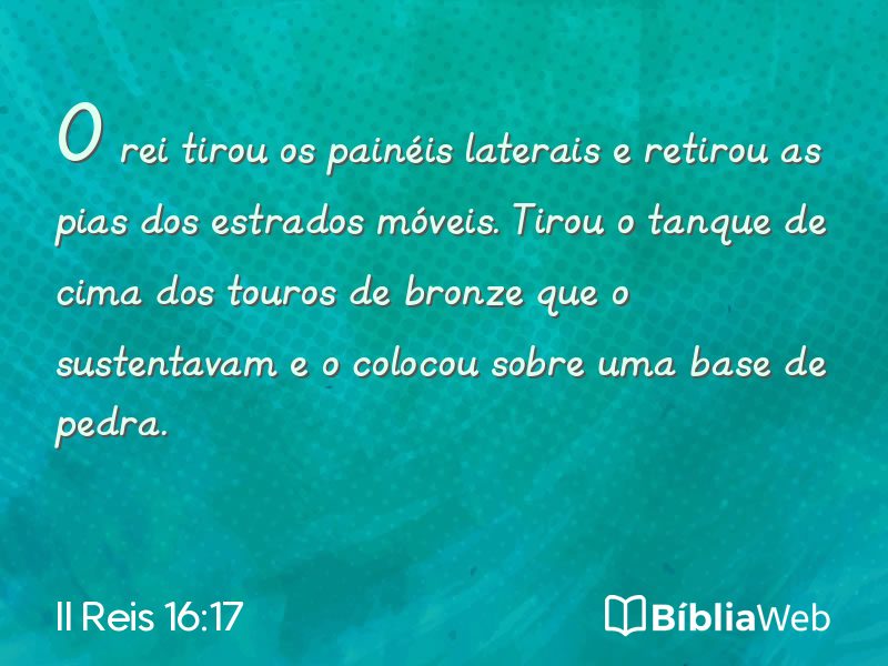 II Reis 16:17 em imagem para compartilhar