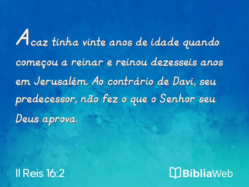II Reis 16:2 em imagem para compartilhar