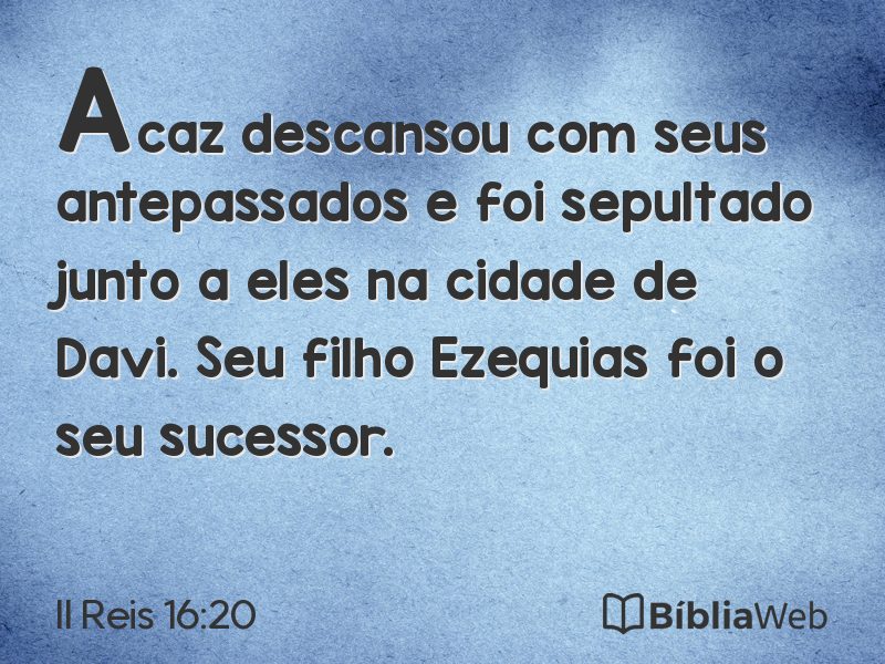 II Reis 16:20 em imagem para compartilhar