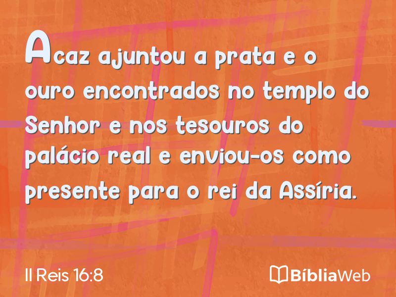 II Reis 16:8 em imagem para compartilhar