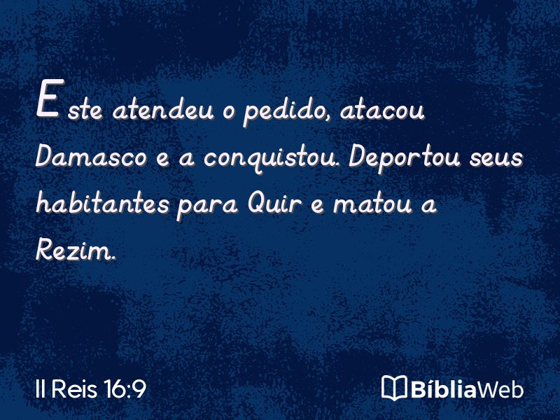 II Reis 16:9 em imagem para compartilhar
