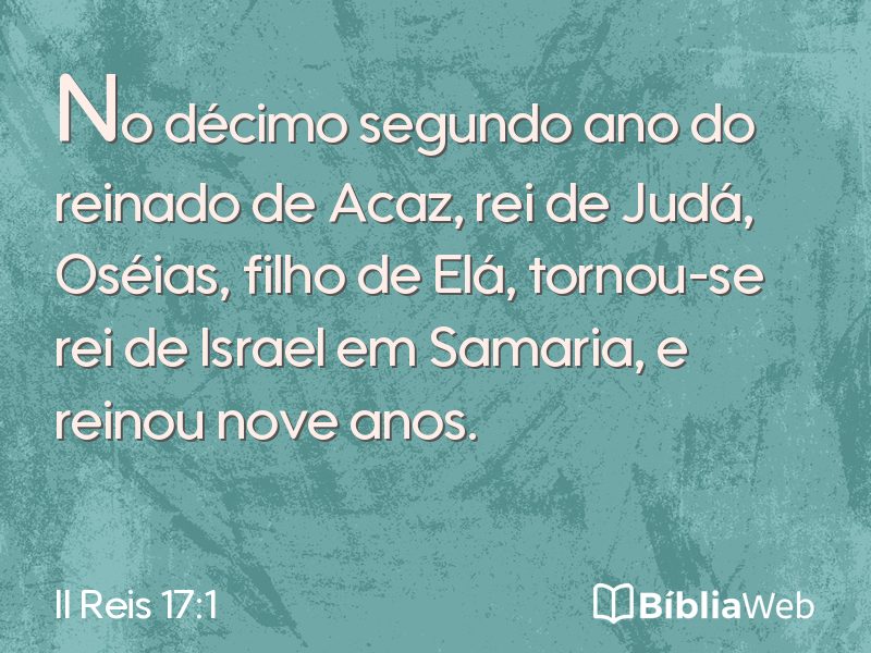 II Reis 17:1 em imagem para compartilhar