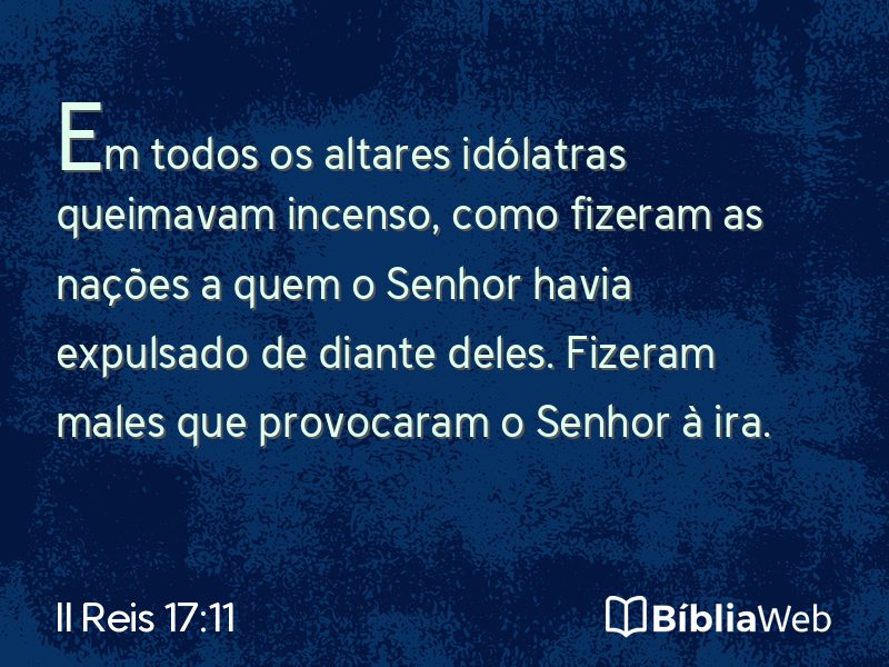 II Reis 17:11 em imagem para compartilhar