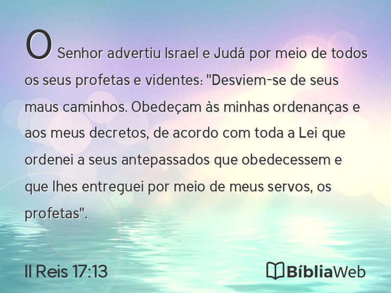 II Reis 17:13 em imagem para compartilhar