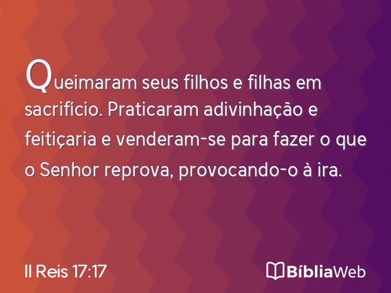 II Reis 17:17 em imagem para compartilhar