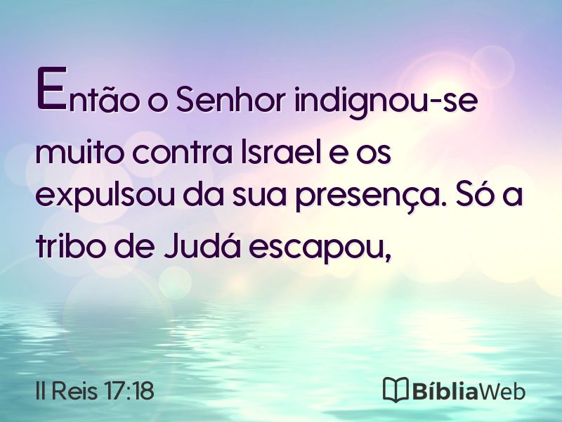 II Reis 17:18 em imagem para compartilhar