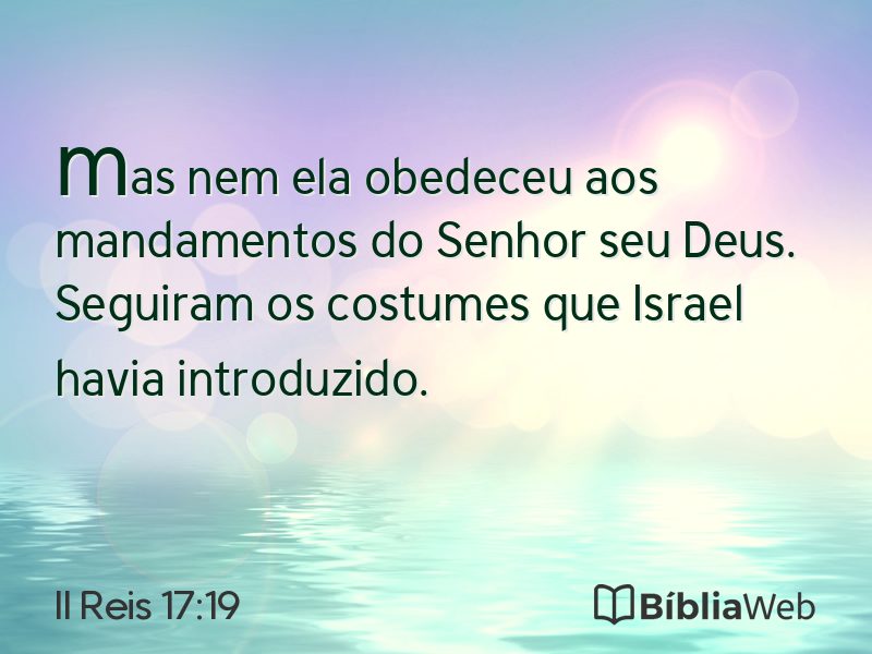 II Reis 17:19 em imagem para compartilhar