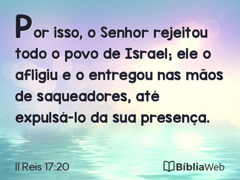 II Reis 17:20 em imagem para compartilhar