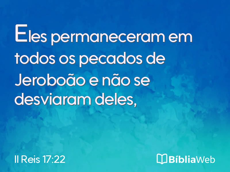 II Reis 17:22 em imagem para compartilhar