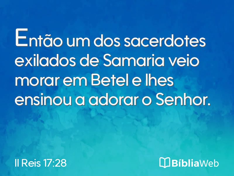 II Reis 17:28 em imagem para compartilhar