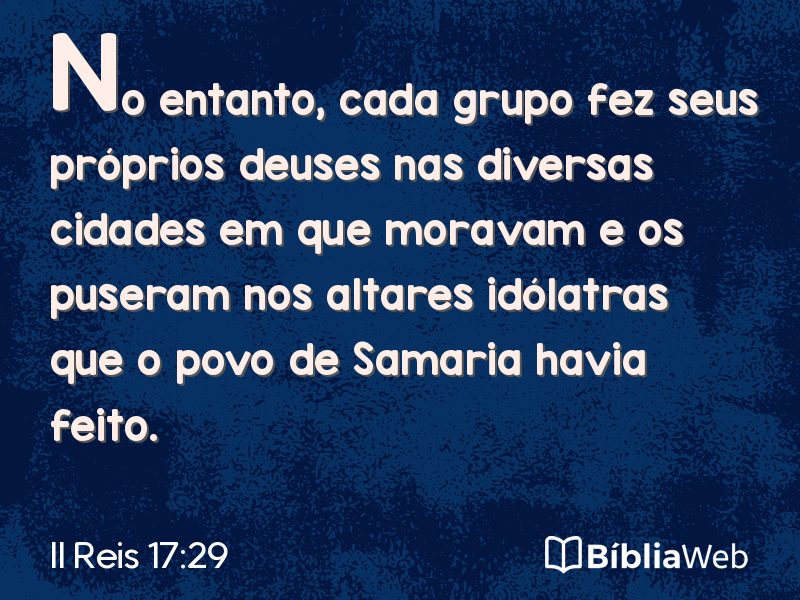 II Reis 17:29 em imagem para compartilhar