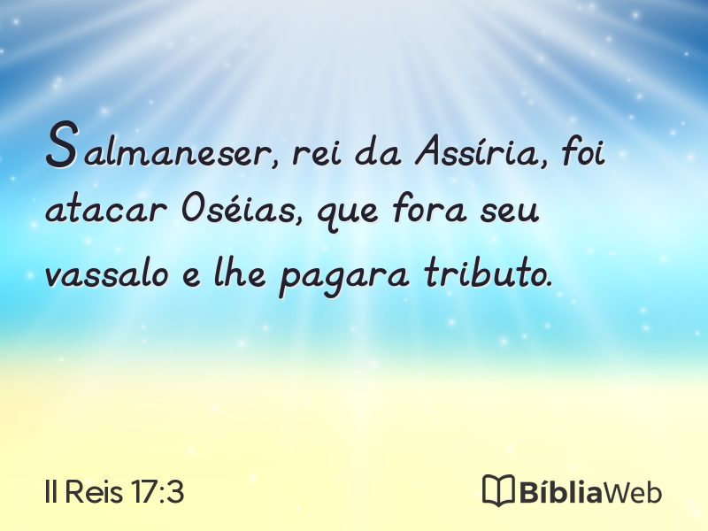II Reis 17:3 em imagem para compartilhar