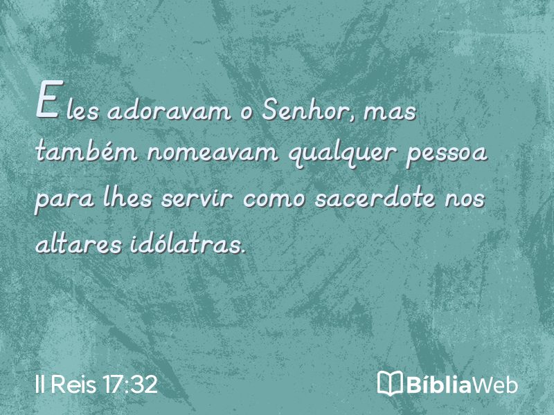 II Reis 17:32 em imagem para compartilhar