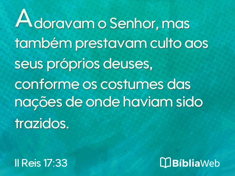 II Reis 17:33 em imagem para compartilhar