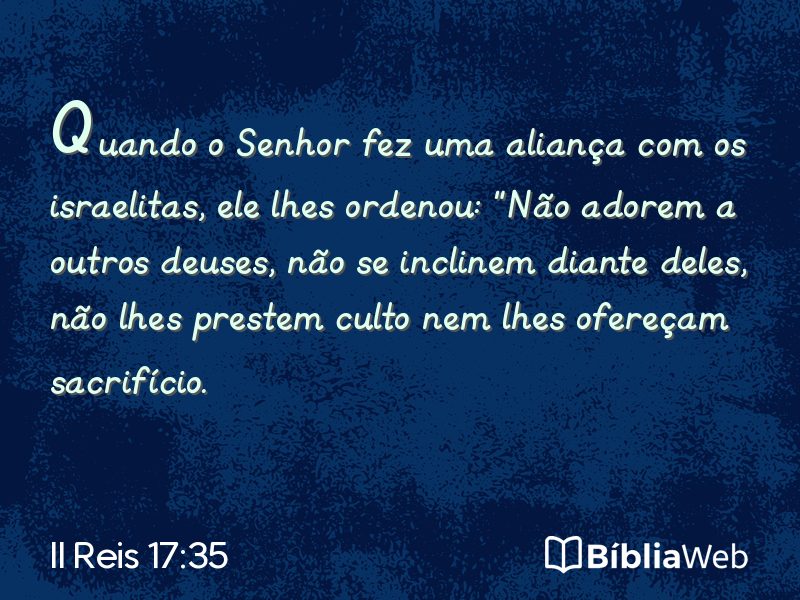 II Reis 17:35 em imagem para compartilhar