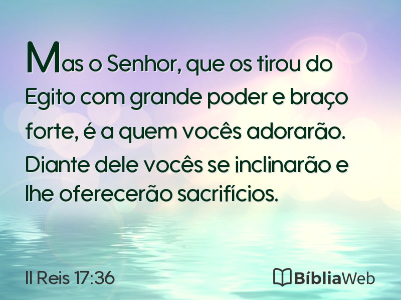 II Reis 17:36 em imagem para compartilhar