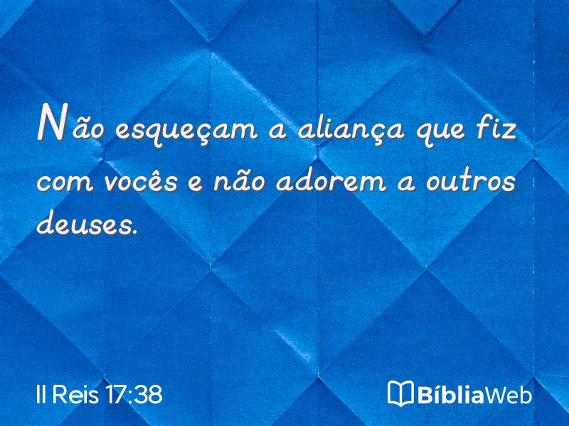 II Reis 17:38 em imagem para compartilhar