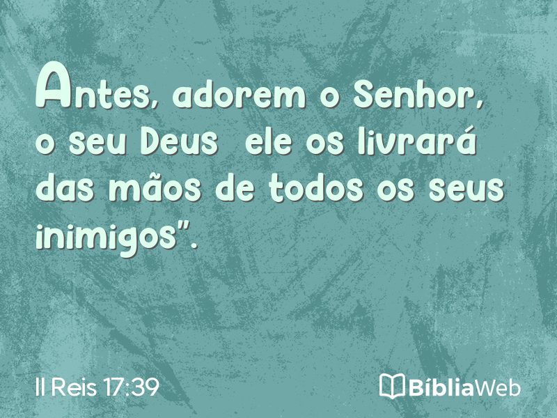 II Reis 17:39 em imagem para compartilhar