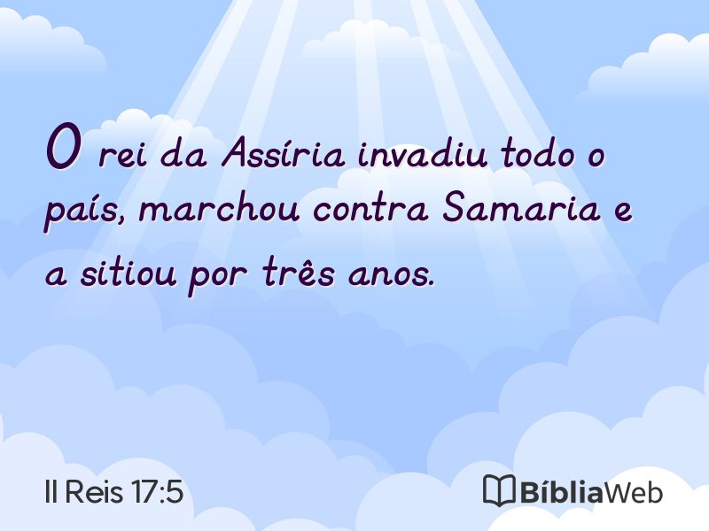 II Reis 17:5 em imagem para compartilhar