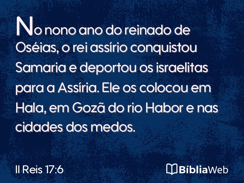 II Reis 17:6 em imagem para compartilhar