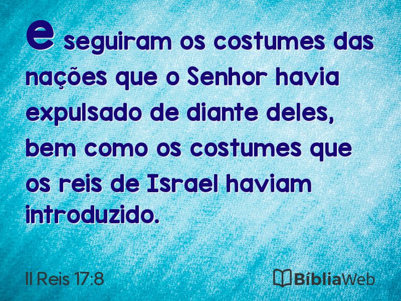 II Reis 17:8 em imagem para compartilhar