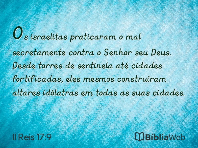 II Reis 17:9 em imagem para compartilhar