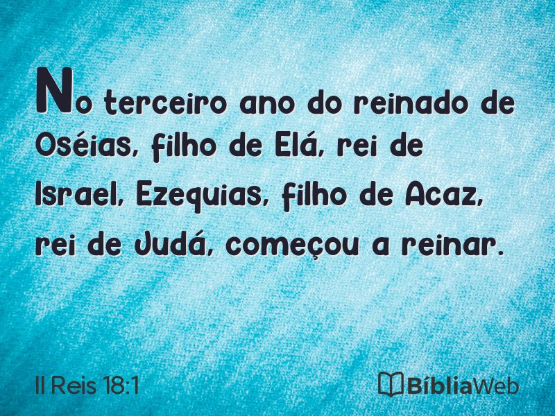 II Reis 18:1 em imagem para compartilhar
