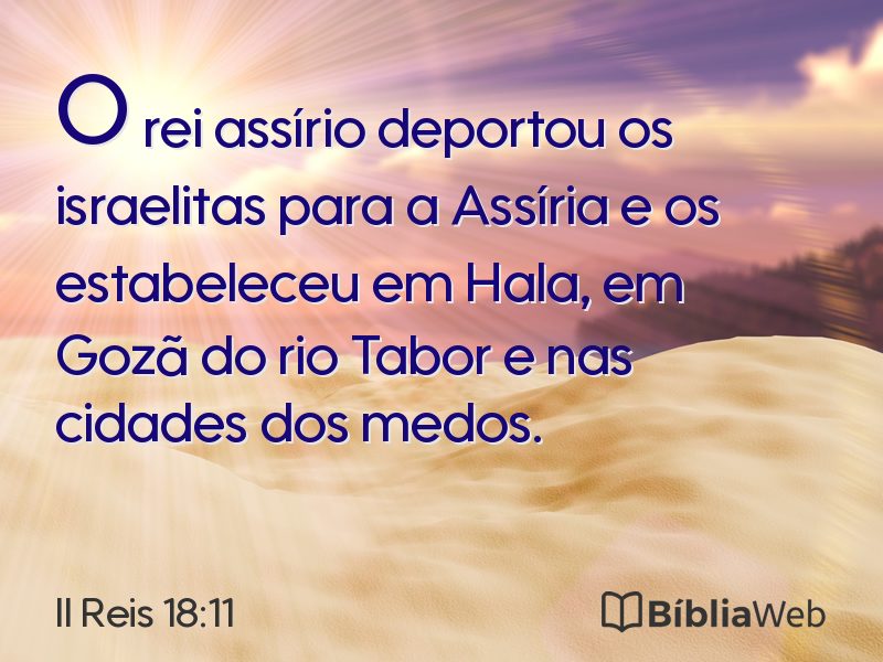 II Reis 18:11 em imagem para compartilhar