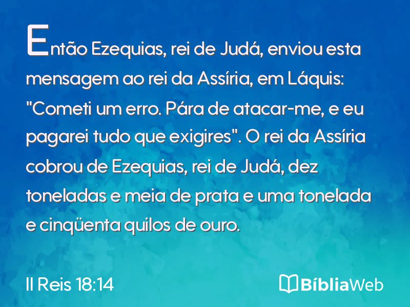 II Reis 18:14 em imagem para compartilhar